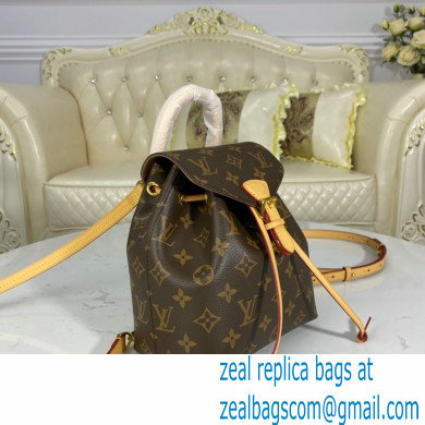 Louis Vuitton Monogram Canvas Montsouris BB Backpack Bag M45502 Natural