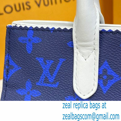Louis Vuitton Monogram Canvas Print Tote Bag Blue 2021
