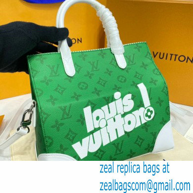 Louis Vuitton Monogram Canvas Print Tote Bag Green 2021 - Click Image to Close