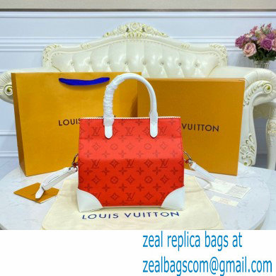Louis Vuitton Monogram Canvas Print Tote Bag Red 2021 - Click Image to Close
