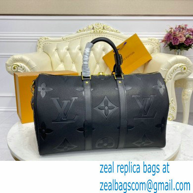 Louis Vuitton Monogram Empreinte Giant Leather Keepall Bandoulière 45 Bag M45532 2021 - Click Image to Close