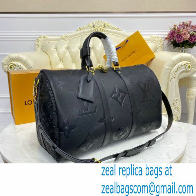 Louis Vuitton Monogram Empreinte Giant Leather Keepall Bandoulière 45 Bag M45532 2021 - Click Image to Close