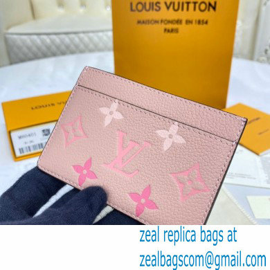 Louis Vuitton Monogram Empreinte Leather Card Holder M80401 Bouton de Rose Pink By The Pool Capsule Collection 2021