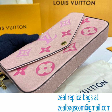 Louis Vuitton Monogram Empreinte Leather Felicie Pochette Bag M80498 Bouton de Rose Pink By The Pool Capsule Collection 2021