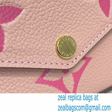 Louis Vuitton Monogram Empreinte Leather Felicie Pochette Bag M80498 Bouton de Rose Pink By The Pool Capsule Collection 2021