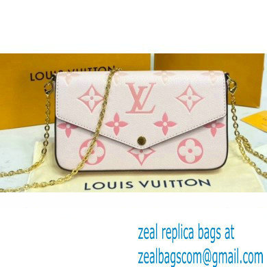 Louis Vuitton Monogram Empreinte Leather Felicie Pochette Bag M80498 Cherry Pink By The Pool Capsule Collection 2021 - Click Image to Close