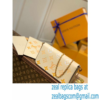 Louis Vuitton Monogram Empreinte Leather Felicie Pochette Bag M80498 Cream/Saffron By The Pool Capsule Collection 2021