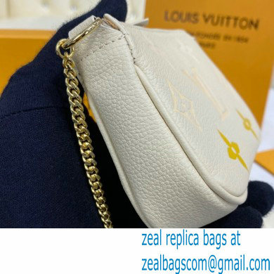 Louis Vuitton Monogram Empreinte Leather Mini Pochette Accessoires Bag M80501 Cream/Saffron By The Pool Capsule Collection 2021