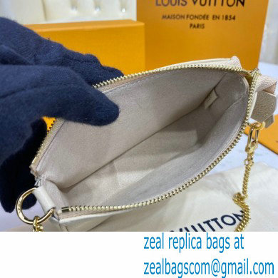 Louis Vuitton Monogram Empreinte Leather Mini Pochette Accessoires Bag M80501 Cream/Saffron By The Pool Capsule Collection 2021