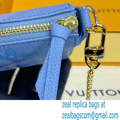 Louis Vuitton Monogram Empreinte Leather Mini Pochette Accessoires Bag M80501 Summer Blue By The Pool Capsule Collection 2021