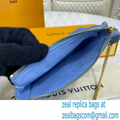 Louis Vuitton Monogram Empreinte Leather Mini Pochette Accessoires Bag M80501 Summer Blue By The Pool Capsule Collection 2021 - Click Image to Close