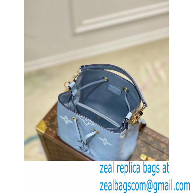 Louis Vuitton Monogram Empreinte Leather NeoNoe BB Bucket Bag M45709 Summer Blue By The Pool Capsule Collection 2021