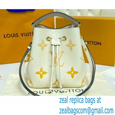 Louis Vuitton Monogram Empreinte Leather NeoNoe BB Bucket Bag M45716 Cream/Saffron By The Pool Capsule Collection 2021 - Click Image to Close