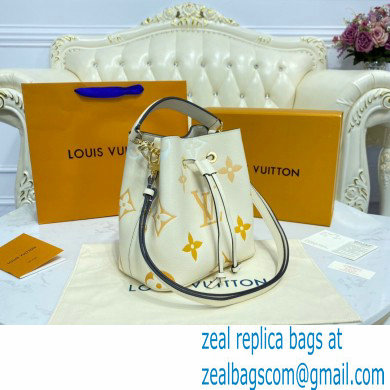 Louis Vuitton Monogram Empreinte Leather NeoNoe BB Bucket Bag M45716 Cream/Saffron By The Pool Capsule Collection 2021