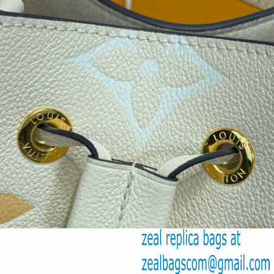 Louis Vuitton Monogram Empreinte Leather NeoNoe BB Bucket Bag M45716 Cream/Saffron By The Pool Capsule Collection 2021