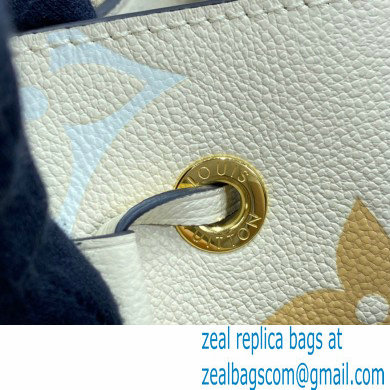 Louis Vuitton Monogram Empreinte Leather NeoNoe BB Bucket Bag M45716 Cream/Saffron By The Pool Capsule Collection 2021