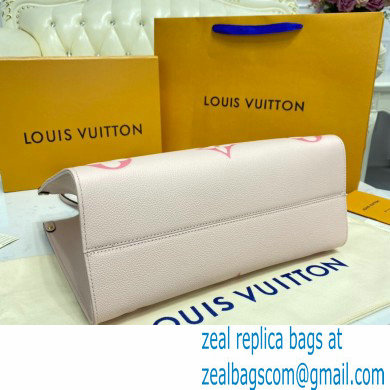 Louis Vuitton Monogram Empreinte Leather OnTheGo MM Tote Bag Bouton de Rose Pink By The Pool Capsule Collection 2021