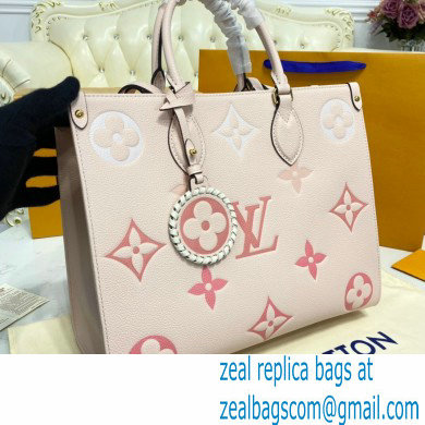 Louis Vuitton Monogram Empreinte Leather OnTheGo MM Tote Bag Bouton de Rose Pink By The Pool Capsule Collection 2021 - Click Image to Close