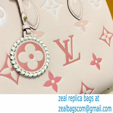 Louis Vuitton Monogram Empreinte Leather OnTheGo MM Tote Bag Bouton de Rose Pink By The Pool Capsule Collection 2021