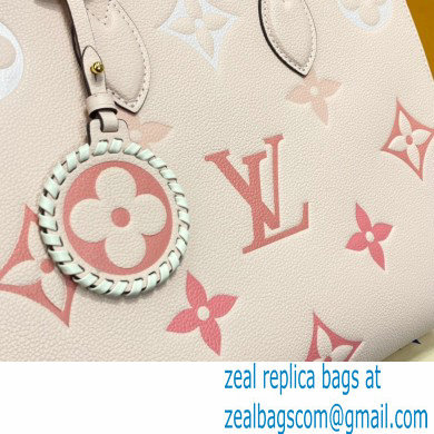 Louis Vuitton Monogram Empreinte Leather OnTheGo MM Tote Bag Bouton de Rose Pink By The Pool Capsule Collection 2021 - Click Image to Close