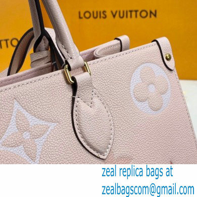 Louis Vuitton Monogram Empreinte Leather OnTheGo MM Tote Bag Bouton de Rose Pink By The Pool Capsule Collection 2021