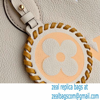 Louis Vuitton Monogram Empreinte Leather OnTheGo MM Tote Bag M45717 Cream/Saffron By The Pool Capsule Collection 2021 - Click Image to Close