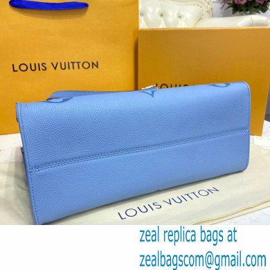 Louis Vuitton Monogram Empreinte Leather OnTheGo MM Tote Bag M45718 Summer Blue By The Pool Capsule Collection 2021