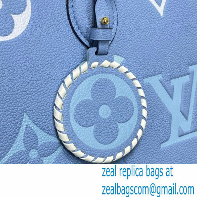 Louis Vuitton Monogram Empreinte Leather OnTheGo MM Tote Bag M45718 Summer Blue By The Pool Capsule Collection 2021