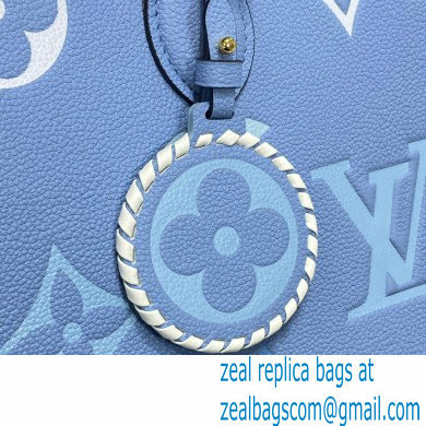 Louis Vuitton Monogram Empreinte Leather OnTheGo MM Tote Bag M45718 Summer Blue By The Pool Capsule Collection 2021