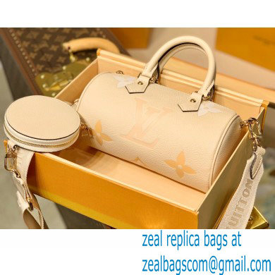 Louis Vuitton Monogram Empreinte Leather Papillon BB Bag M45708 Cream/Saffron By The Pool Capsule Collection 2021