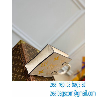 Louis Vuitton Monogram Empreinte Leather Petit Sac Plat Bag M80449 Cream/Saffron By The Pool Capsule Collection 2021