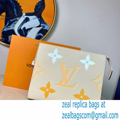 Louis Vuitton Monogram Empreinte Leather Toiletry Pouch 26 Bag M80504 Cream/Saffron By The Pool Capsule Collection 2021