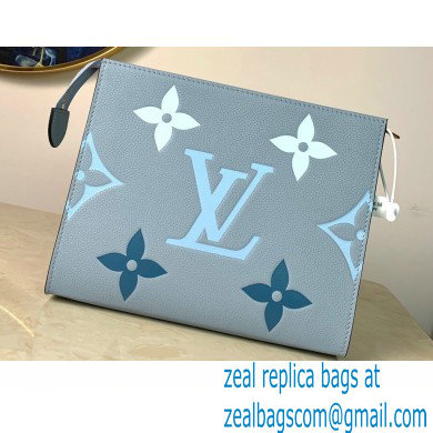 Louis Vuitton Monogram Empreinte Leather Toiletry Pouch 26 Bag M80504 Summer Blue By The Pool Capsule Collection 2021