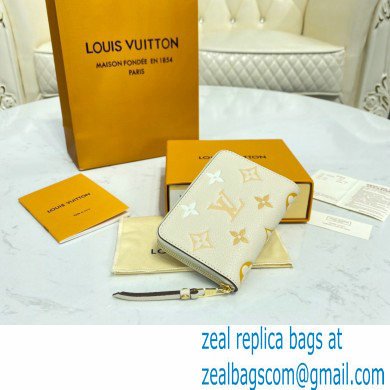 Louis Vuitton Monogram Empreinte Leather Zippy Coin Purse M80408 Cream/Saffron By The Pool Capsule Collection 2021