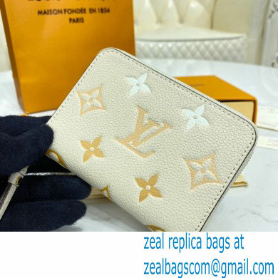 Louis Vuitton Monogram Empreinte Leather Zippy Coin Purse M80408 Cream/Saffron By The Pool Capsule Collection 2021