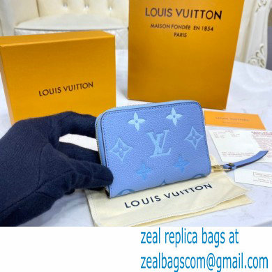 Louis Vuitton Monogram Empreinte Leather Zippy Coin Purse M80408 Summer Blue By The Pool Capsule Collection 2021