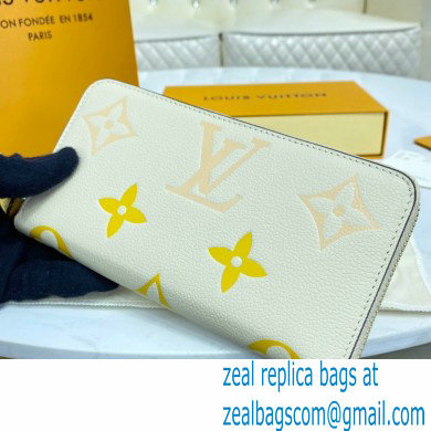 Louis Vuitton Monogram Empreinte Leather Zippy Wallet M80402 Cream/Saffron By The Pool Capsule Collection 2021