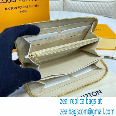 Louis Vuitton Monogram Empreinte Leather Zippy Wallet M80402 Cream/Saffron By The Pool Capsule Collection 2021 - Click Image to Close