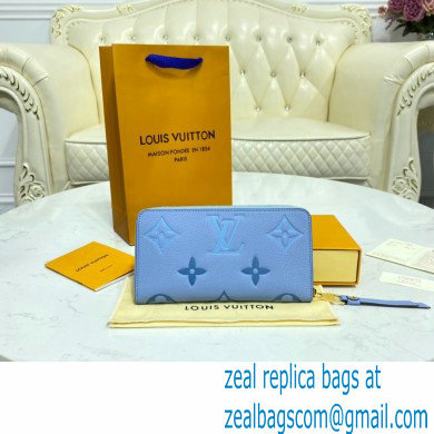 Louis Vuitton Monogram Empreinte Leather Zippy Wallet Summer Blue By The Pool Capsule Collection 2021