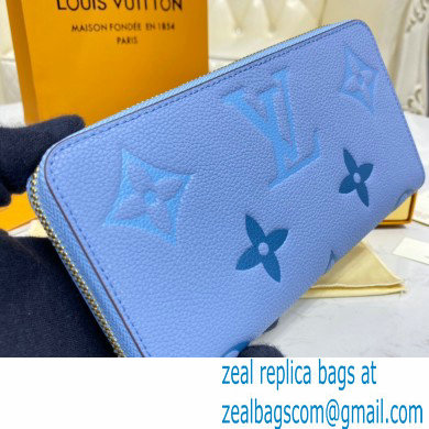 Louis Vuitton Monogram Empreinte Leather Zippy Wallet Summer Blue By The Pool Capsule Collection 2021