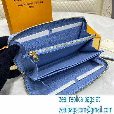 Louis Vuitton Monogram Empreinte Leather Zippy Wallet Summer Blue By The Pool Capsule Collection 2021