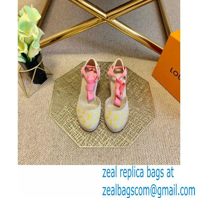 Louis Vuitton Monogram-embroidered Canvas Starboard Wedge Espadrilles Yellow 2021 - Click Image to Close