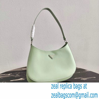 Prada Cleo Brushed Leather Shoulder Bag 1BC499 Aqua Green 2020 - Click Image to Close