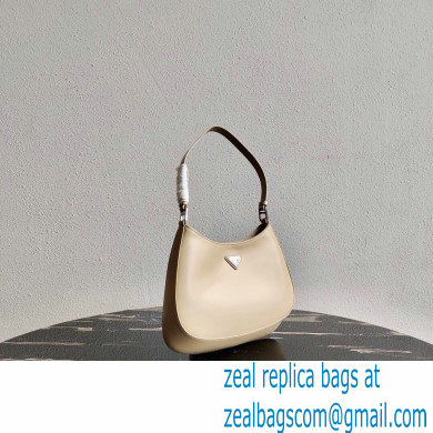 Prada Cleo Brushed Leather Shoulder Bag 1BC499 Beige 2021