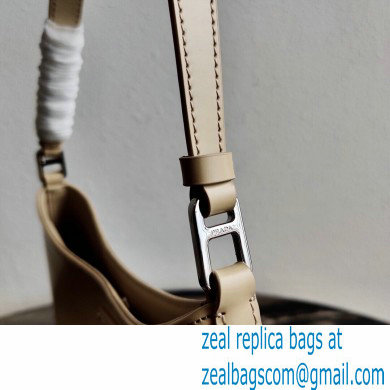 Prada Cleo Brushed Leather Shoulder Bag 1BC499 Beige 2021