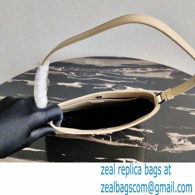 Prada Cleo Brushed Leather Shoulder Bag 1BC499 Beige 2021