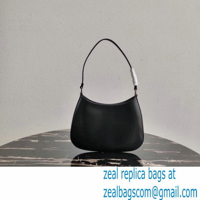 Prada Cleo Brushed Leather Shoulder Bag 1BC499 Black 2020