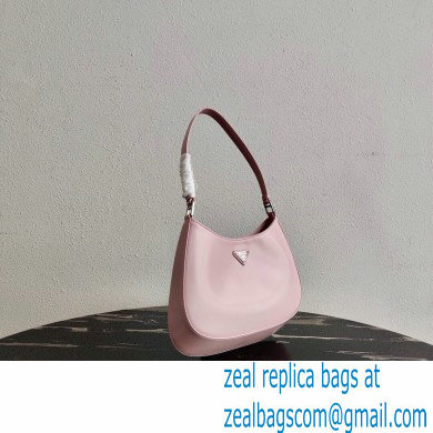 Prada Cleo Brushed Leather Shoulder Bag 1BC499 Light Pink 2021