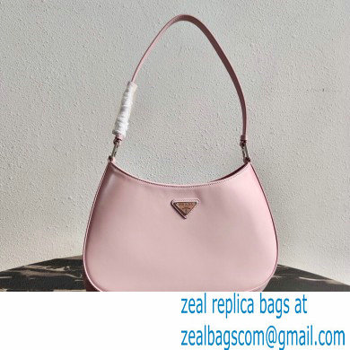 Prada Cleo Brushed Leather Shoulder Bag 1BC499 Light Pink 2021