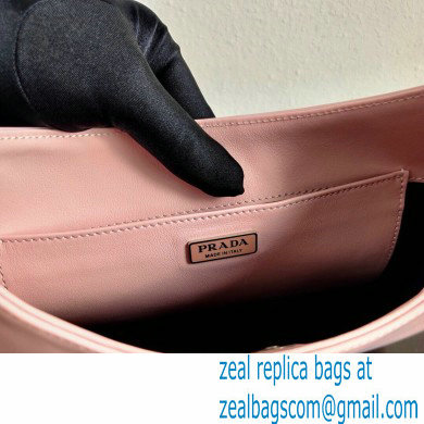 Prada Cleo Brushed Leather Shoulder Bag 1BC499 Light Pink 2021